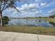 Scenic pond with a clear blue sky and white clouds, perfect for enjoying nature and peaceful surroundings at 2157 Geneva Dr, Lakeland, FL 33805