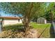 Large backyard with shed and chain link fence at 5018 Se 106Th Pl, Belleview, FL 34420