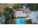 Aerial view showing house, yard, and two pools at 1100 Lowry Ave # 7, Lakeland, FL 33801