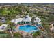 Community pool and clubhouse aerial view at 2254 Wyndham Palms Way, Kissimmee, FL 34747
