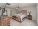 Bright bedroom with a modern design, featuring rustic wood accents at 2133 Old Mining Rd, Lakeland, FL 33801
