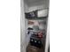 Closet with multiple shelves used to store linens, blankets, and other personal items at 4035 Solamor St, Lakeland, FL 33810