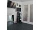 Home gym featuring a mirror, storage, and workout schedule at 4035 Solamor St, Lakeland, FL 33810