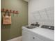 Laundry room with washer, dryer, and overhead shelving at 5341 Sw 81St Cir, Ocala, FL 34481