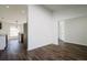 Spacious dining area with dark brown wood-look flooring at 3088 Sire Trl, Lakeland, FL 33811