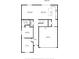 One-story home floor plan with bedrooms, gym, and covered patio at 1076 Sugarwood St, Davenport, FL 33837