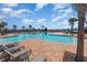 Community pool featuring lounge chairs, palm trees, and plenty of space for relaxation at 3200 Canna Lily Pl, Clermont, FL 34711