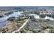 Aerial view highlighting property's serene lakefront setting at 108 La Cresta Ct, Davenport, FL 33837