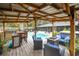 Large covered patio with pool view at 2028 Marker Rd, Polk City, FL 33868