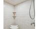 Clean shower with tiled walls and seat at 2028 Marker Rd, Polk City, FL 33868