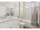 Modern bathroom with marble vanity and bathtub at 7021 Bentridge Dr, Lakeland, FL 33813
