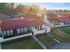 Aerial view showing the home's design and neighborhood context at 5 Loma Linda # 5, Lakeland, FL 33813
