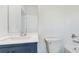 Clean bathroom with a vanity, toilet and bathtub at 223 Stanley Ave, Frostproof, FL 33843