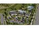 Community pool and clubhouse aerial view at 2920 Transformation Way, Clermont, FL 34714