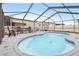 Screened-in pool area with ample seating and space for entertaining in the backyard at 555 Lindsey Dr, Lakeland, FL 33809
