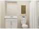 Clean bathroom with shower/tub combo and white vanity at 2081 Lasso Loop, Eagle Lake, FL 33839