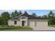 Two-story house with a three-car garage and landscaped lawn at 2081 Lasso Loop, Eagle Lake, FL 33839