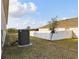 Large backyard with a white fence creating a defined outdoor area, complemented by lush green grass at 930 Fieldstone Way, Haines City, FL 33844