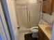 Bathroom with shower, toilet and vanity at 1106 Avenue N, Haines City, FL 33844