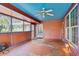 Covered patio with windows and door at 8309 W Lake Marion Rd, Haines City, FL 33844