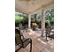 Covered patio with comfortable seating overlooking backyard at 622 Penn Pl, Winter Park, FL 32789