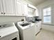 Bright laundry room, featuring white cabinets and modern appliances at 622 Penn Pl, Winter Park, FL 32789