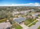 Aerial view of home showcasing its landscaping, driveway and neighborhood setting with tree-lined streets at 610 Moonpenny Cir, Port Orange, FL 32127