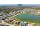 Aerial view of the neighborhood, showcasing the home's proximity to amenities and natural features at 8867 Pebblebrooke Dr, Lakeland, FL 33810