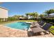 Private pool with lounge chairs and spacious backyard at 7705 Fairfax Dr, Kissimmee, FL 34747