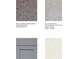 Flooring and cabinetry materials showcasing carpet and tile flooring with gray cabinets at 2509 Penguin Blvd, Davenport, FL 33837