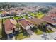 Aerial view of homes showing well-maintained lawns, mature landscaping, and fenced yards at 1713 Altavista Cir, Lakeland, FL 33810