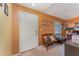 Inviting entryway features a bench and a window that provides natural light at 3290 Big Valley Dr, Lakeland, FL 33812
