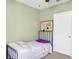 Bright bedroom with carpet, ceiling fan, and neutral walls at 3214 Bayou Bay Dr, Lakeland, FL 33811