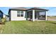 Backyard with a screened-in porch, lush grass, and views of the surrounding neighborhood at 8731 Sw 57Th Ln, Ocala, FL 34481