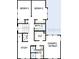 Second floor plan, with bedrooms, bathrooms, study, owner's suite, utility room, and walk-in closet at 2308 Depauw Ave, Orlando, FL 32804