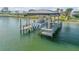 A boat lift allows for secure boat storage, protecting your boat and ensuring peace of mind at 472 Desoto Dr, New Smyrna Beach, FL 32169