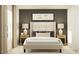 Serene bedroom featuring a large upholstered bed, bedside tables, and soft, neutral bedding at 784 Osprey Roost Dr, Lakeland, FL 33801