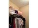 Well-organized walk-in closet featuring ample storage with shelves and hanging clothes at 101 Bent Tree Dr # 12, Daytona Beach, FL 32114