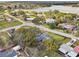 Aerial view of the property showing the yard and neighborhood at 2640 Oak Dr, Bartow, FL 33830