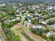 An aerial view showcases a beautiful single-Gathering home complete with a private pool and spacious backyard at 390 Lisa Karen Cir, Apopka, FL 32712