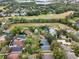 An aerial view showcases the community amongst mature trees at 390 Lisa Karen Cir, Apopka, FL 32712