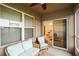 Relaxing screened patio with comfortable seating and open views at 2723 Elmbrooke Way, Edgewater, FL 32141