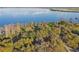 Scenic aerial view of lakefront property with mature trees and a serene waterfront vista at 5261 Waterwood Dr, Bartow, FL 33830