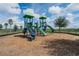 Community playground with modern equipment set on a wood chip base, surrounded by lush landscaping at 3798 Plainview Dr, Orlando, FL 32824