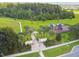 Aerial view of community park with playground, walking path and lush landscaping at 2163 Plantation Oak Dr, Orlando, FL 32824