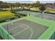 Aerial view of the basketball courts featuring benches and lush landscaping at 2163 Plantation Oak Dr, Orlando, FL 32824