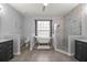 Bright bathroom featuring marble tiled shower, clawfoot tub, and and vanities at 7641 Sw 185Th Cir, Dunnellon, FL 34432