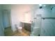 A new bathtub and shower is part of this renovated and stylish bathroom at 1401 Josephine St, Lakeland, FL 33815