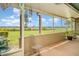 Covered screened porch featuring lake views at 2500 21St Nw St # 88, Winter Haven, FL 33881
