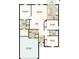 Detailed floor plan showcasing the layout of a modern home, including bedrooms, kitchen, and living spaces at 2450 Slippery Rock St, Auburndale, FL 33823